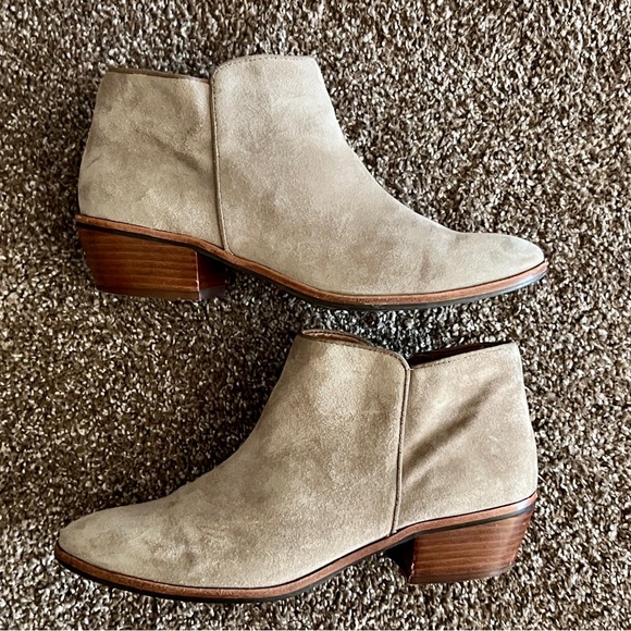 Sam Edelman Taupe Petty Ankle Boots 7.5 - Picture 2 of 9